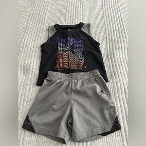 Toddler Jordan Black and Gray Jumpman Tank & Shorts Set. Size 18 months.